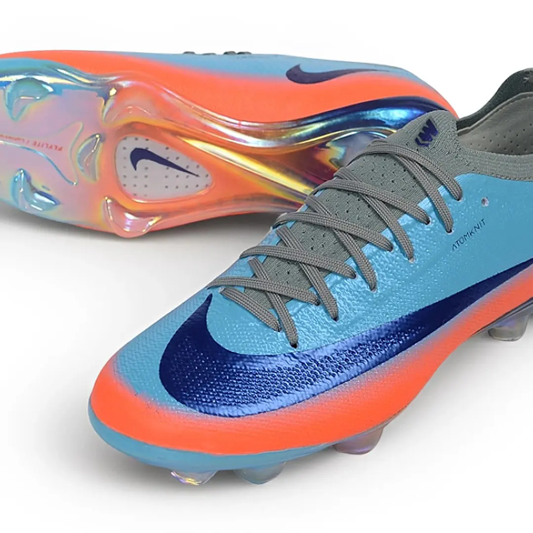 Chuteira Nike Mercurial Vapor 17 Elite SE FG - Lunar, Azul e Laranja 4