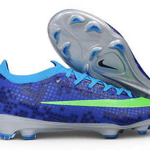 Chuteira Nike Mercurial Vapor 17 Elite SE FG - Azul e Verde