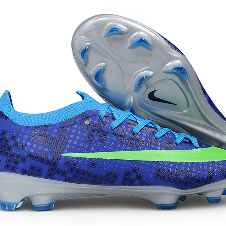 Chuteira Nike Mercurial Vapor 17 Elite SE FG - Azul e Verde 1