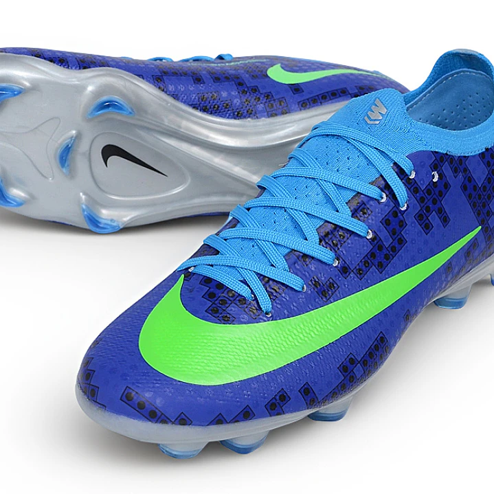 Chuteira Nike Mercurial Vapor 17 Elite SE FG - Azul e Verde 4