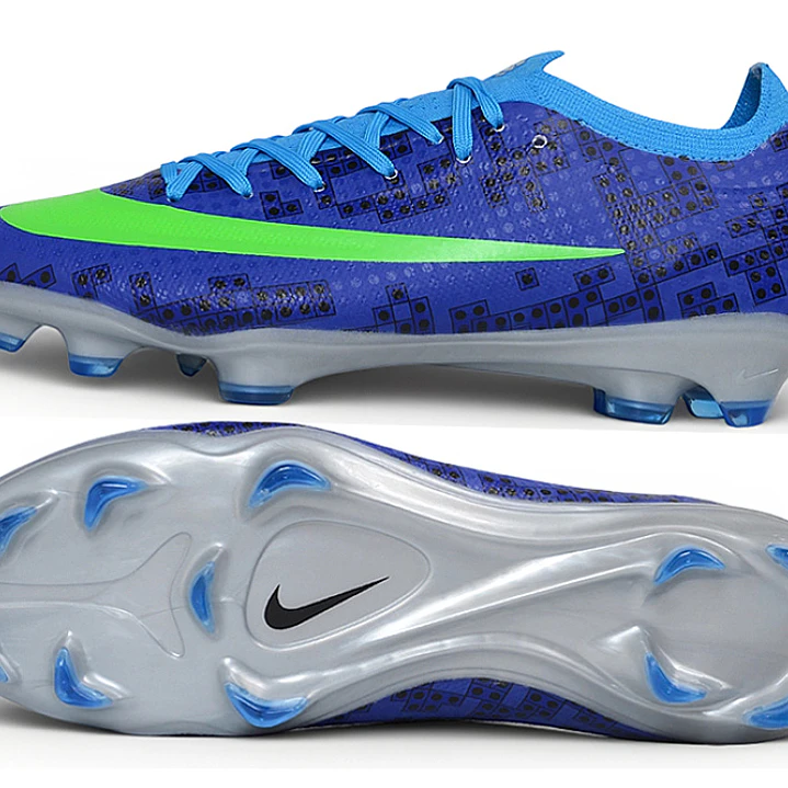 Chuteira Nike Mercurial Vapor 17 Elite SE FG - Azul e Verde 6