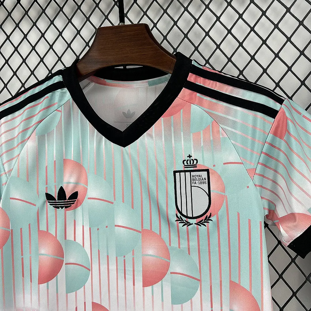 Conjunto Infantil Bélgica 2026 Fora - Copa do Mundo 3