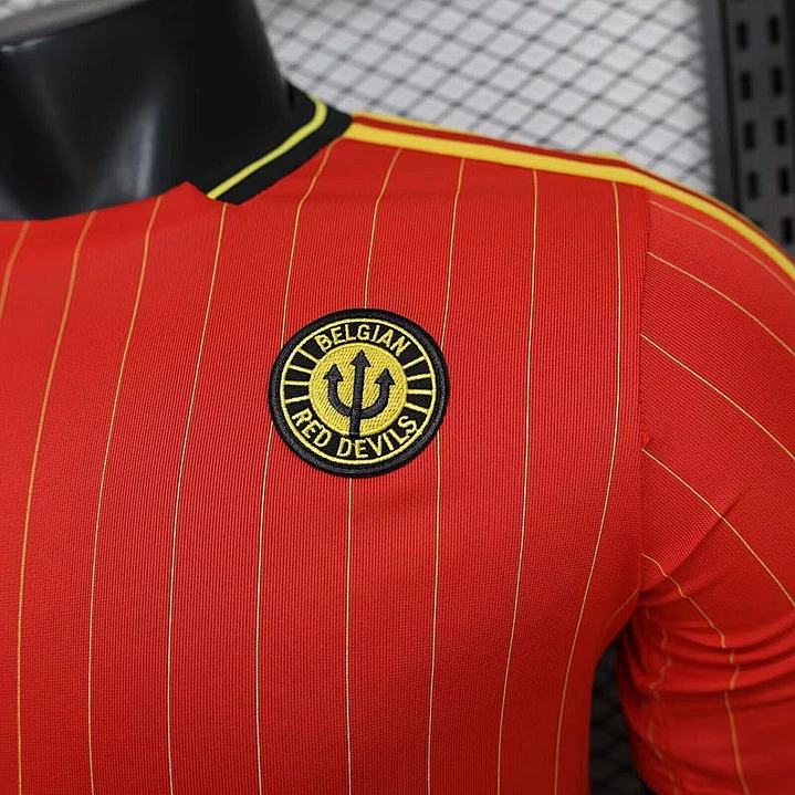 Camisa Bélgica 2026 Vermelha Retrô - Versão Jogador 4