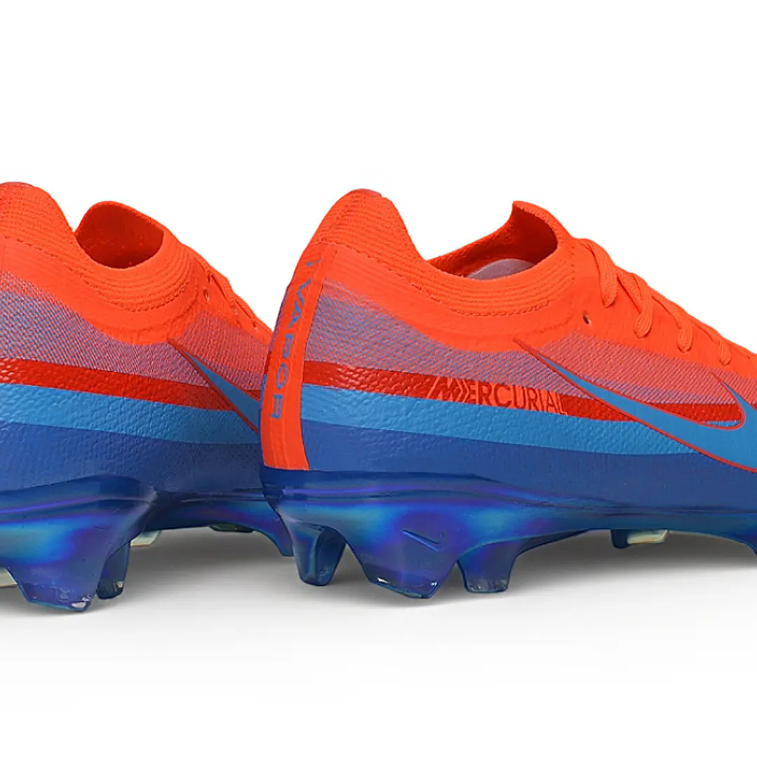 Chuteira Nike Air Zoom Mercurial Superfly XI Elite FG - Azul e Laranja 5