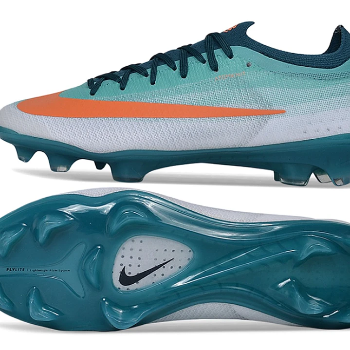 Chuteira Nike Air Zoom Mercurial Superfly XI Elite FG - Branco, Jade e Laranja 4