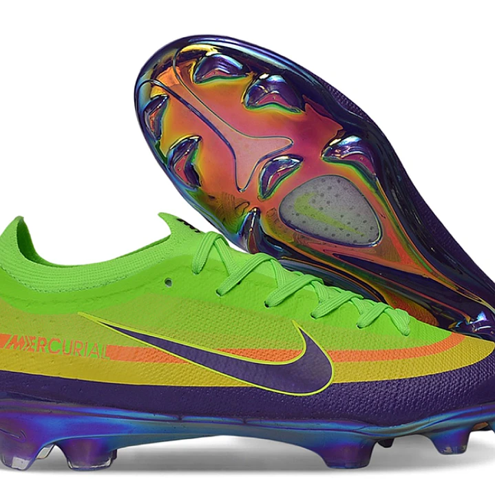 Chuteira Nike Air Zoom Mercurial Superfly XI Elite FG - Azul, Amarelo e Verde 1