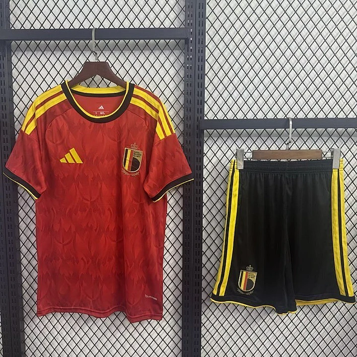 Conjunto Infantil Bélgica 2026 Casa - Copa do Mundo 1