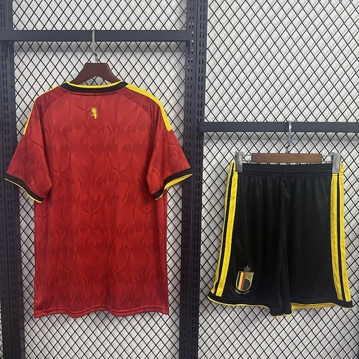 Conjunto Infantil Bélgica 2026 Casa - Copa do Mundo 2