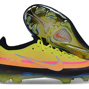 Chuteira Nike Air Zoom Mercurial Superfly XI Elite FG - Preto, Amarelo e Laranja