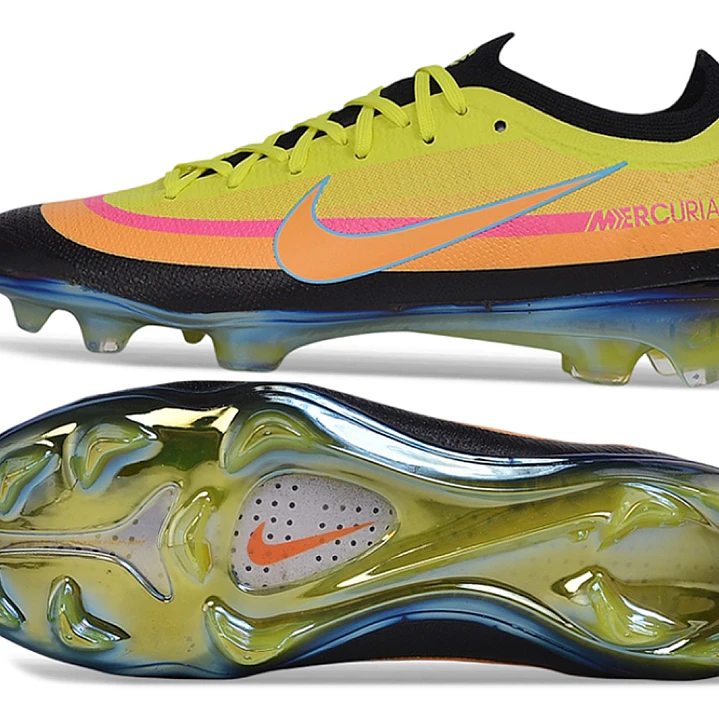Chuteira Nike Air Zoom Mercurial Superfly XI Elite FG - Preto, Amarelo e Laranja 5