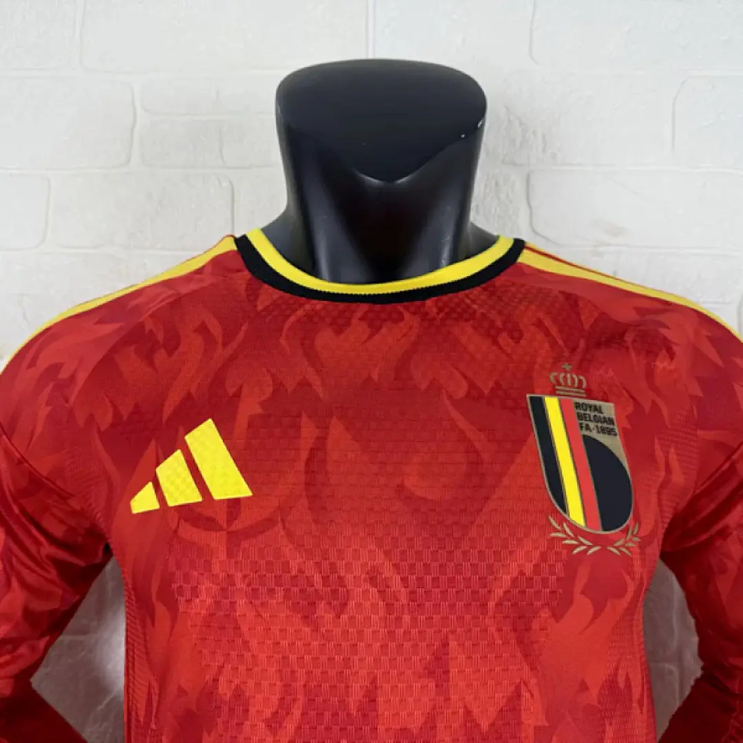 Camisa Bélgica 25/26 Casa Manga Longa - Versão Jogador 3