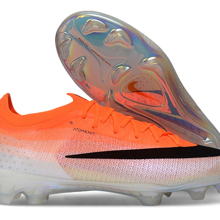 Chuteira Nike Mercurial Vapor 17 Elite FG - Laranja e Branco Iridescente 1