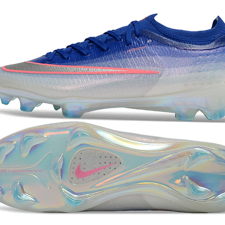 Chuteira Nike Air Zoom Mercurial Vapor 17 Elite FG - Azul, Branco e Rosa 6