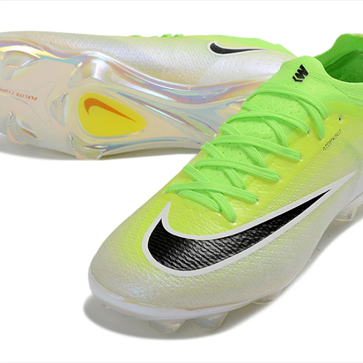 Chuteira Nike Air Zoom Mercurial Vapor 17 Elite FG - Verde Neon, Branco e Preto 4