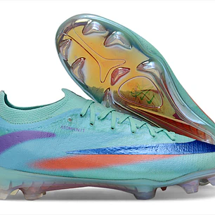Chuteira Nike Air Zoom Mercurial Vapor 17 Elite FG - Jade, Rosa e Vermelho