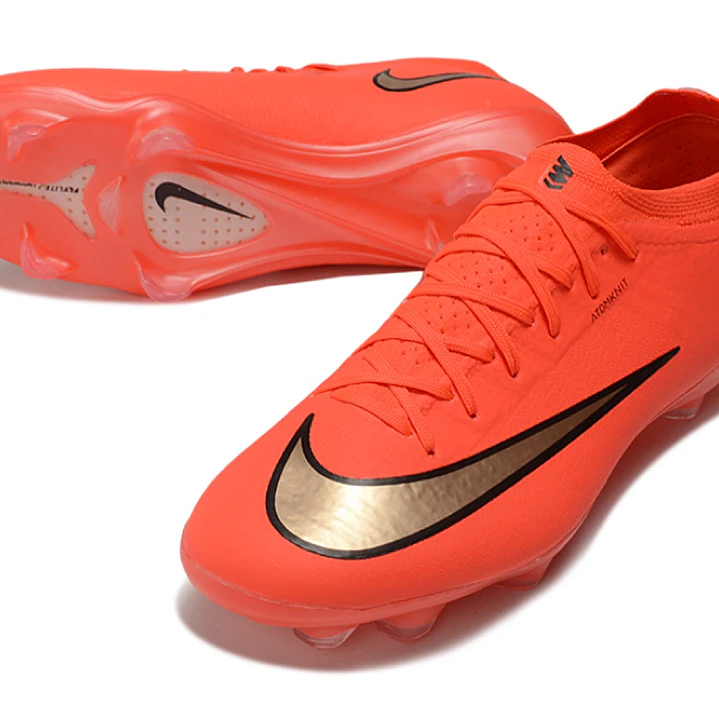 Chuteira Nike Air Zoom Mercurial Vapor 17 Elite FG - Vermelho e Dourado 4