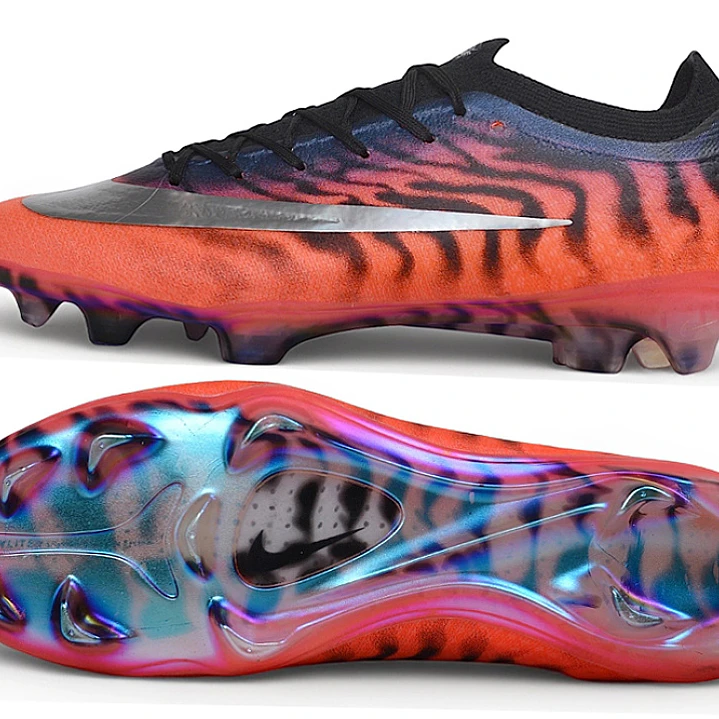 Chuteira Nike Air Zoom Mercurial Vapor 17 Elite FG - Azul, Laranja e Branco 5