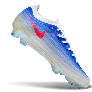 Chuteira Nike Air Zoom Mercurial Vapor 17 Elite FG - Azul, Vermelho e Branco