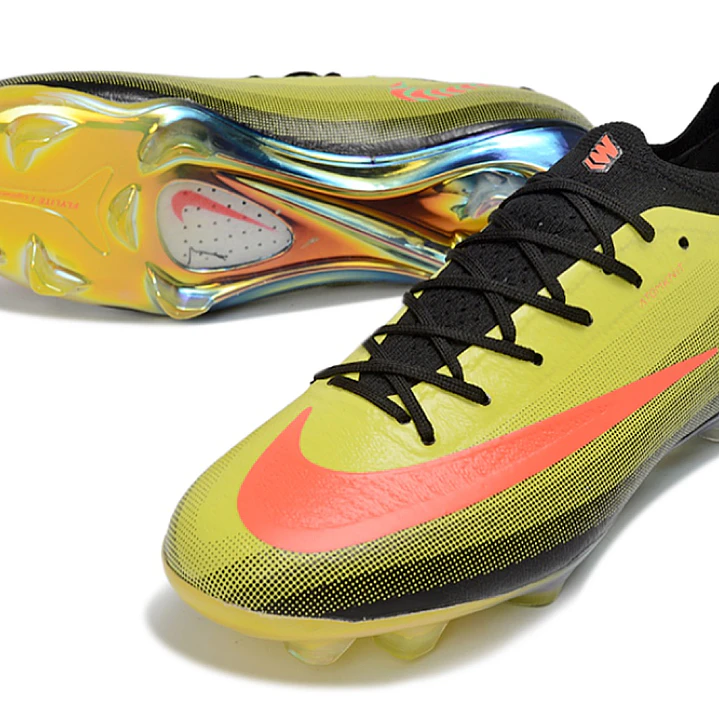 Chuteira Nike Air Zoom Mercurial Vapor 17 Elite FG - Amarelo, Vermelho e Preto 4
