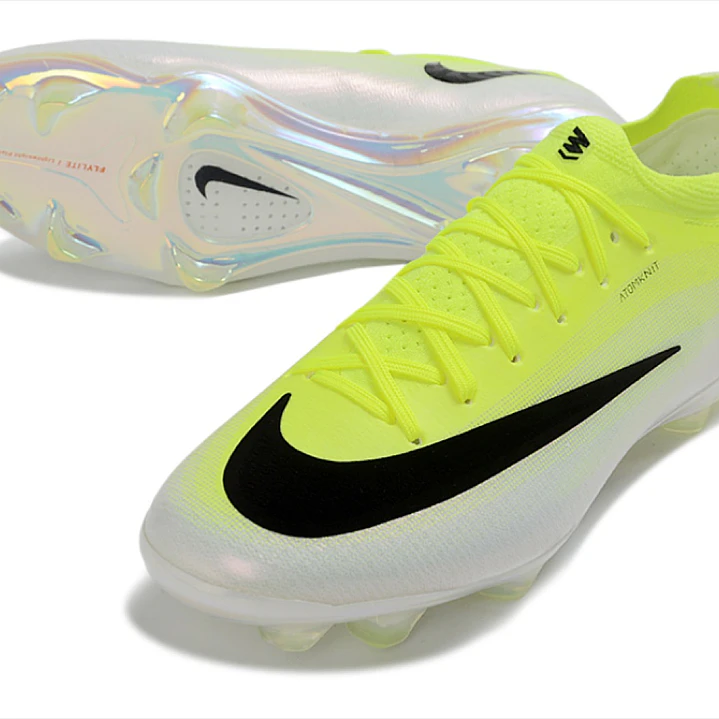Chuteira Nike Air Zoom Mercurial Vapor 17 Elite FG - Verde Neon, Branco e Preto 2