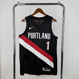 Camisa NBA Portland Trail Blazers Preta - Morant Nº1