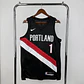 Camisa NBA Portland Trail Blazers Preta - Morant Nº1 - Thumbnail 1
