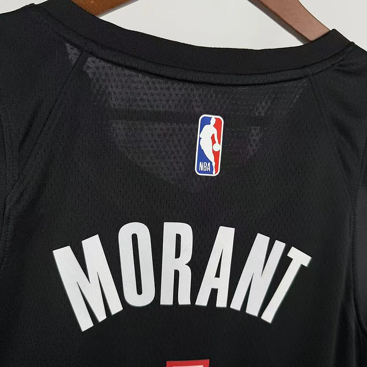 Camisa NBA Portland Trail Blazers Preta - Morant Nº1 2