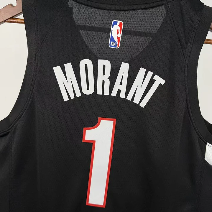 Camisa NBA Portland Trail Blazers Preta - Morant Nº1 4
