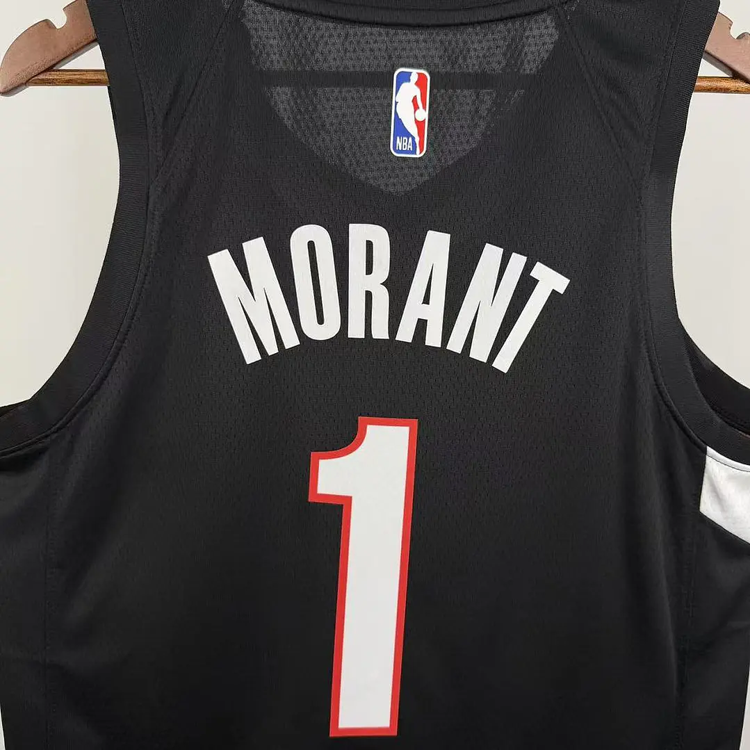 Camisa NBA Portland Trail Blazers Preta - Morant Nº1 5