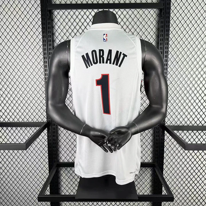 Camisa NBA Portland Trail Blazers Branca - Morant Nº1 2
