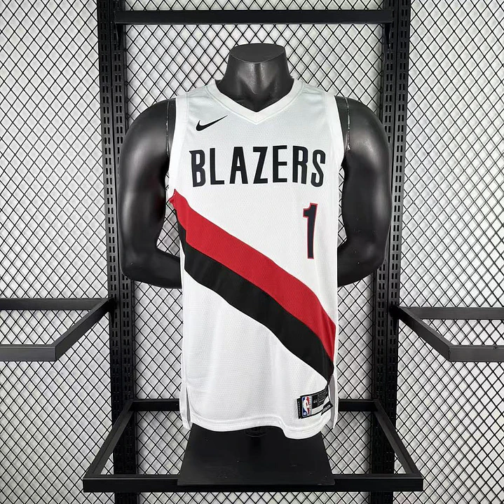 Camisa NBA Portland Trail Blazers Branca - Morant Nº1 3