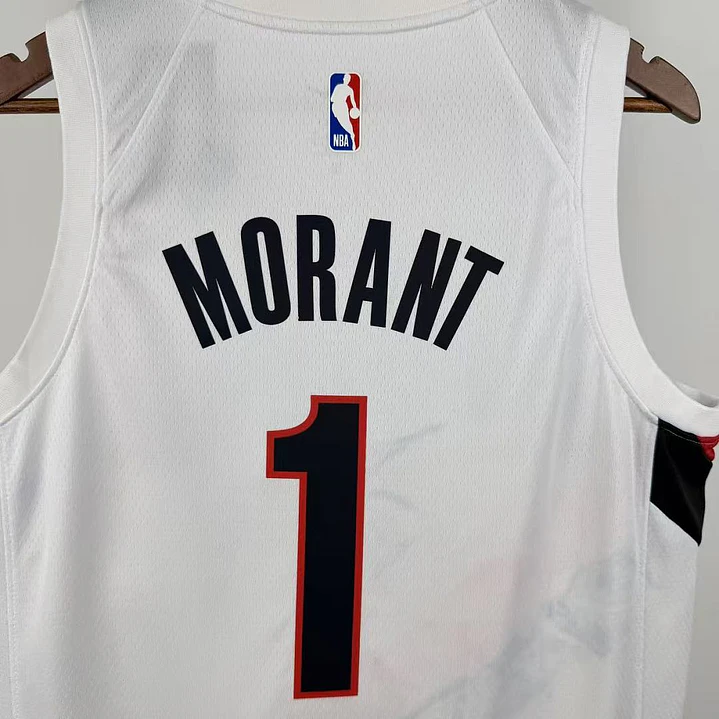 Camisa NBA Portland Trail Blazers Branca - Morant Nº1 5