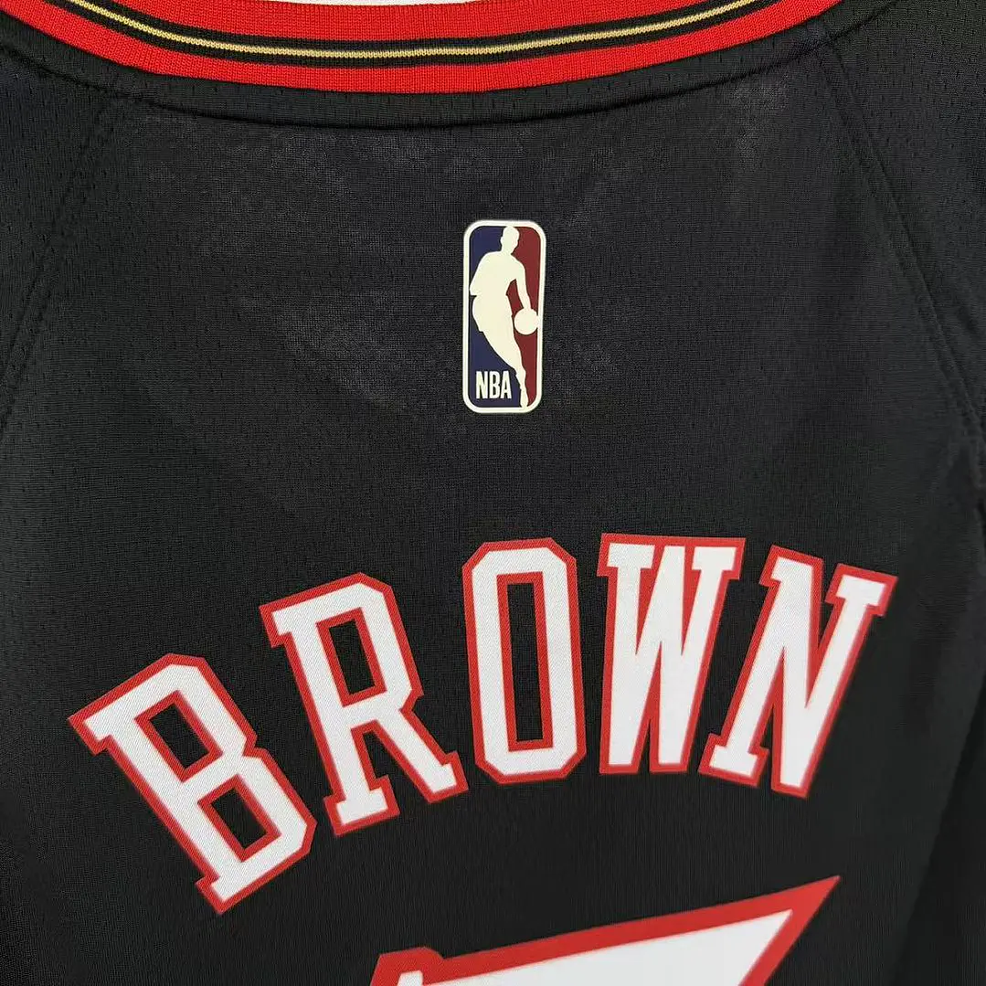 Camisa NBA Philadelphia 76ers Retrô Preta - Brown Nº7 4