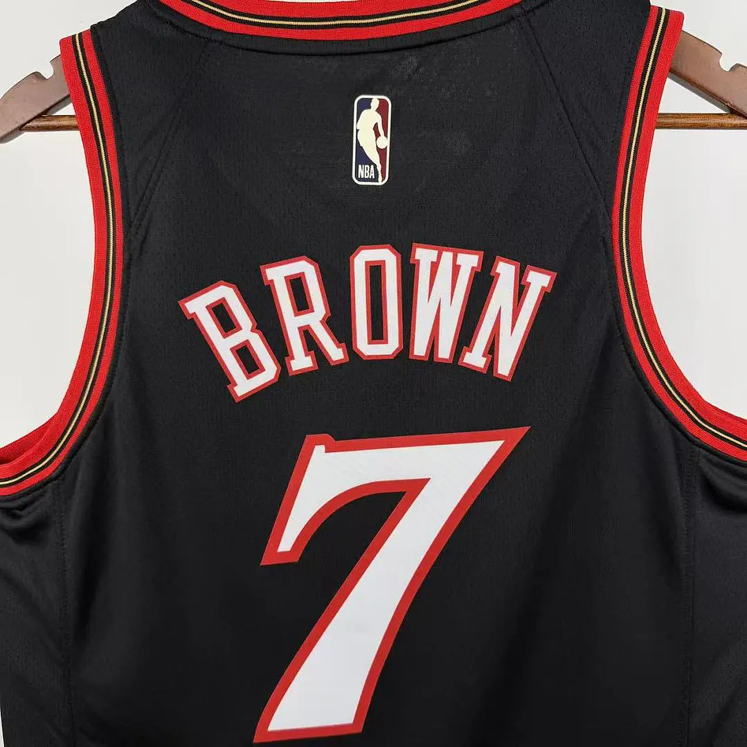 Camisa NBA Philadelphia 76ers Retrô Preta - Brown Nº7 6