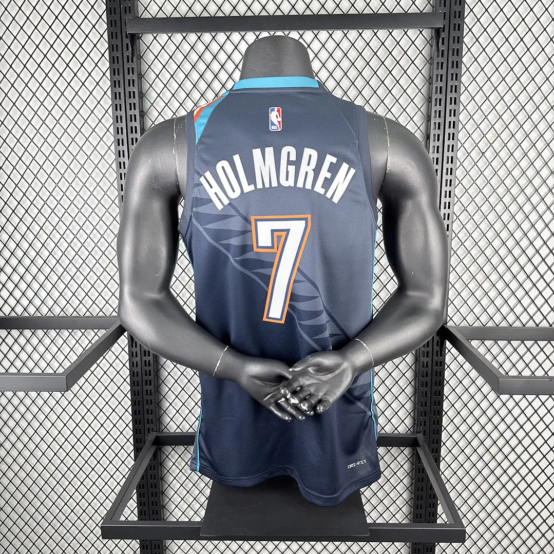 Camisa NBA Oklahoma City Thunder Edição Cidade - Holmgren Nº7 4