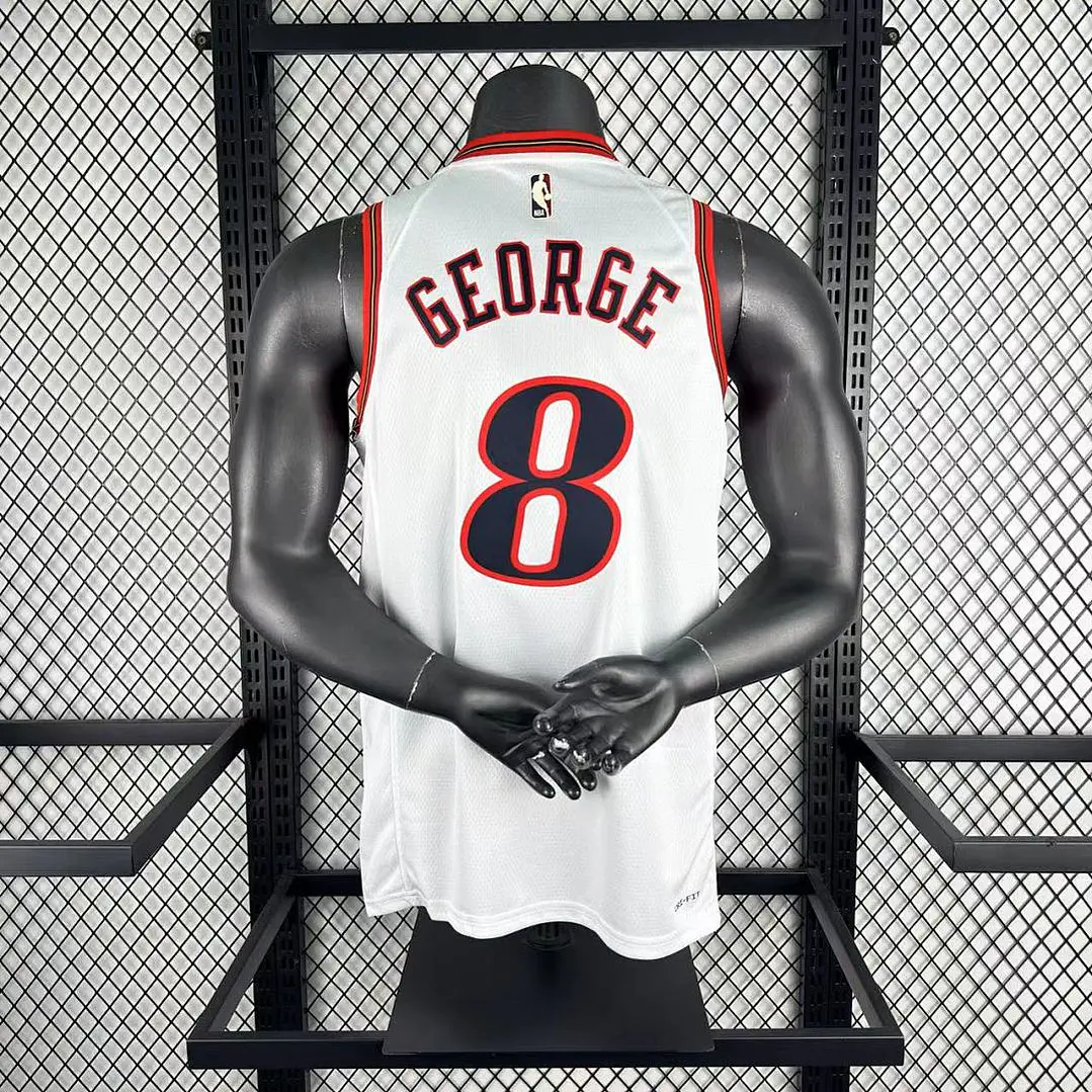 Camisa NBA Philadelphia 76ers Retrô Branca - George Nº8 2