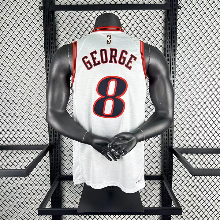 Camisa NBA Philadelphia 76ers Retrô Branca - George Nº8 2