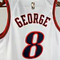 Camisa NBA Philadelphia 76ers Retrô Branca - George Nº8 - thumbnail 5