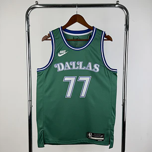 Camisa NBA Dallas Mavericks Retrô Verde - Doncic Nº77