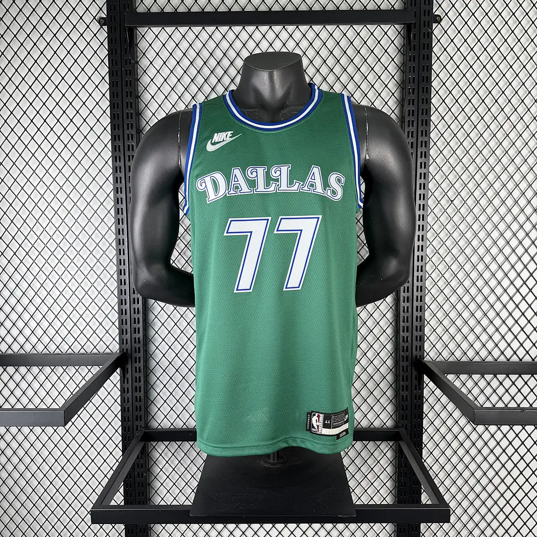 Camisa NBA Dallas Mavericks Retrô Verde - Doncic Nº77 2