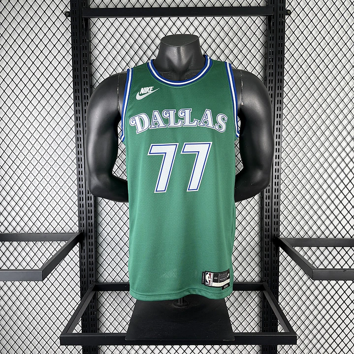 Camisa NBA Dallas Mavericks Retrô Verde - Doncic Nº77 2