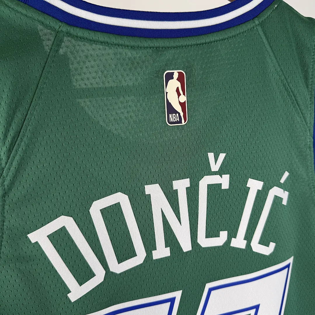 Camisa NBA Dallas Mavericks Retrô Verde - Doncic Nº77 5