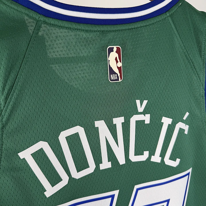 Camisa NBA Dallas Mavericks Retrô Verde - Doncic Nº77 5