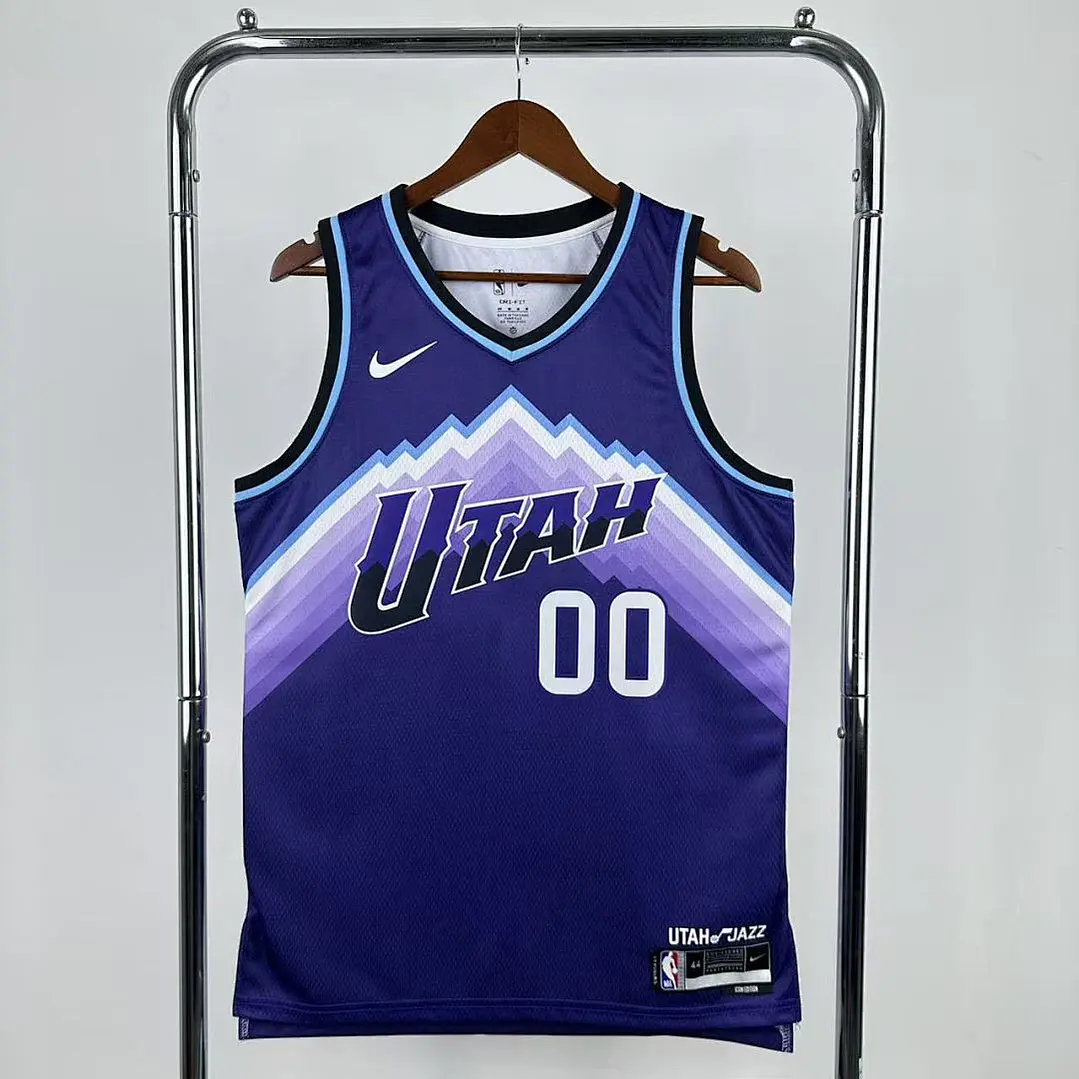 Camisa NBA Utah Jazz Roxa - Nº00 1