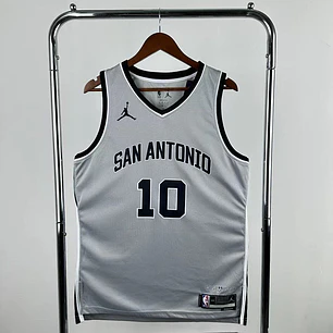 Camisa NBA San Antonio Spurs Edição Limitada Cinza - Sochan Nº10