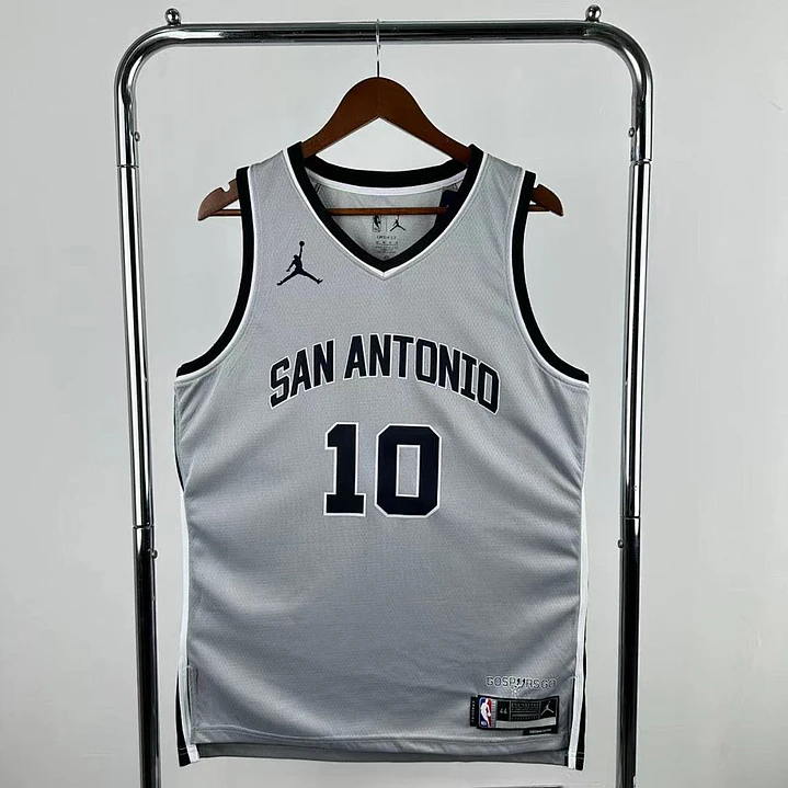 Camisa NBA San Antonio Spurs Edição Limitada Cinza - Sochan Nº10 1