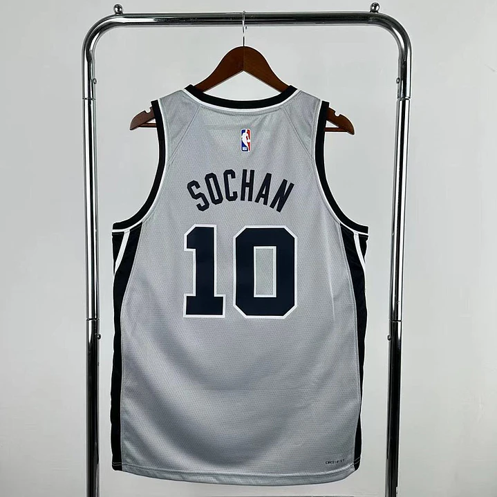 Camisa NBA San Antonio Spurs Edição Limitada Cinza - Sochan Nº10 2