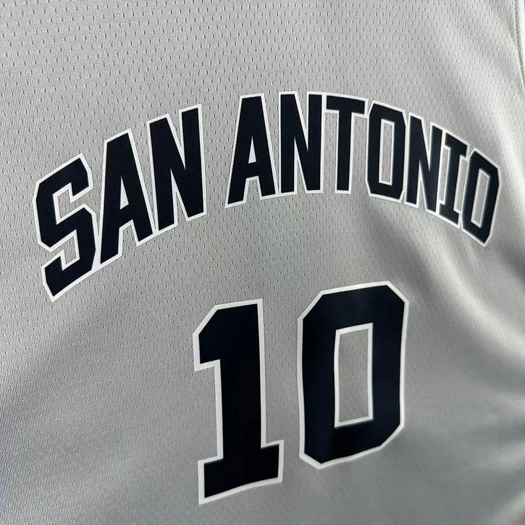 Camisa NBA San Antonio Spurs Edição Limitada Cinza - Sochan Nº10 3