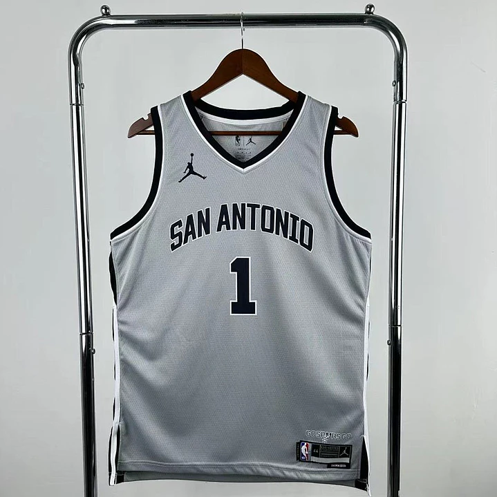 Camisa NBA San Antonio Spurs Edição Limitada Cinza - Wembanyama Nº1 1