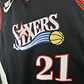 Camisa NBA Philadelphia 76ers Retrô Preta - Embiid Nº21 - Thumbnail 3